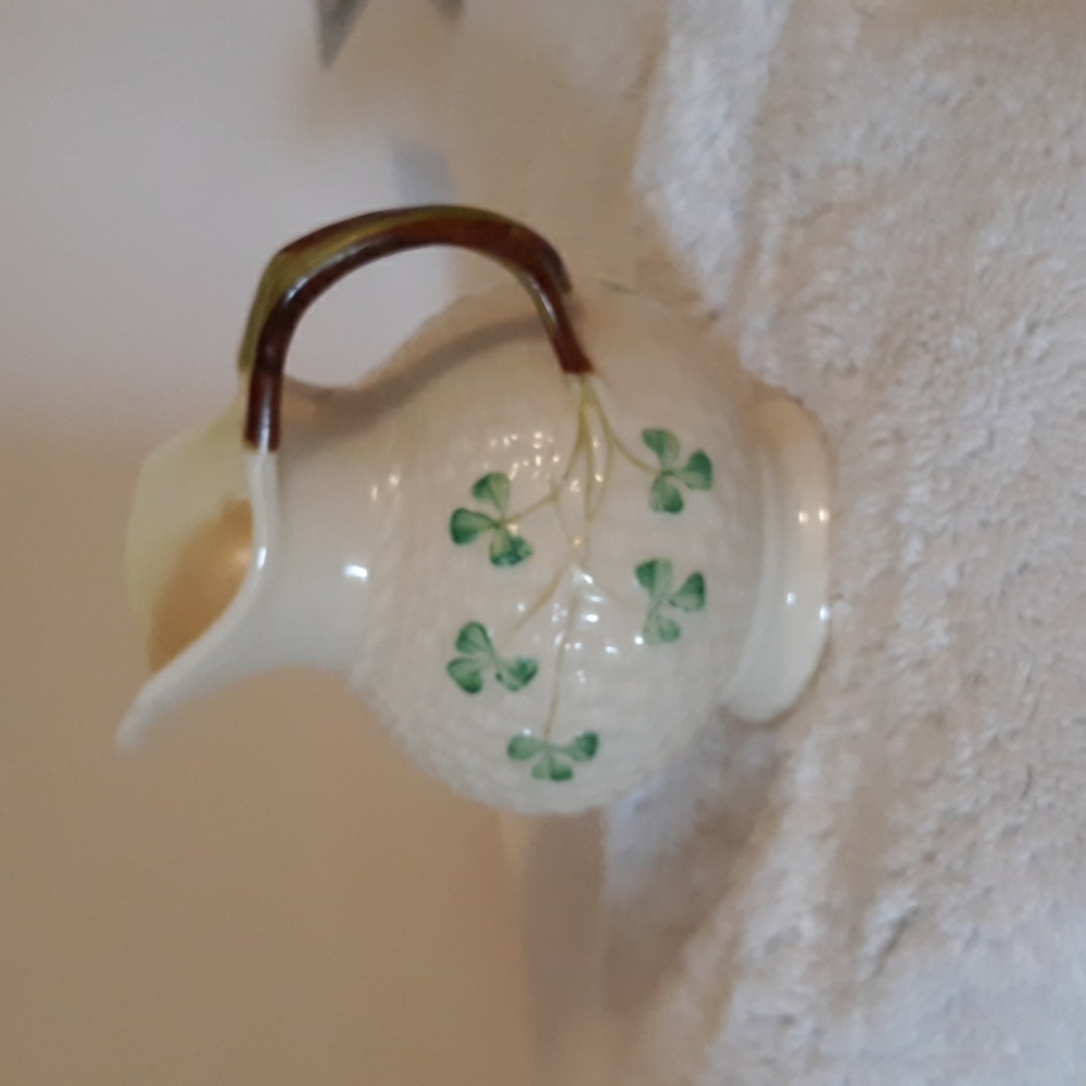 Belleek porcelain shamrock creamer